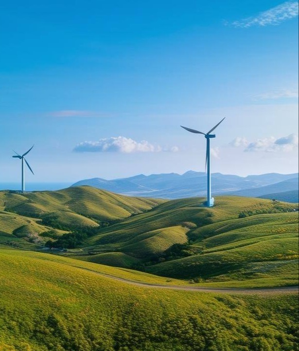 wind turbines on a beautiful landscape-1-1